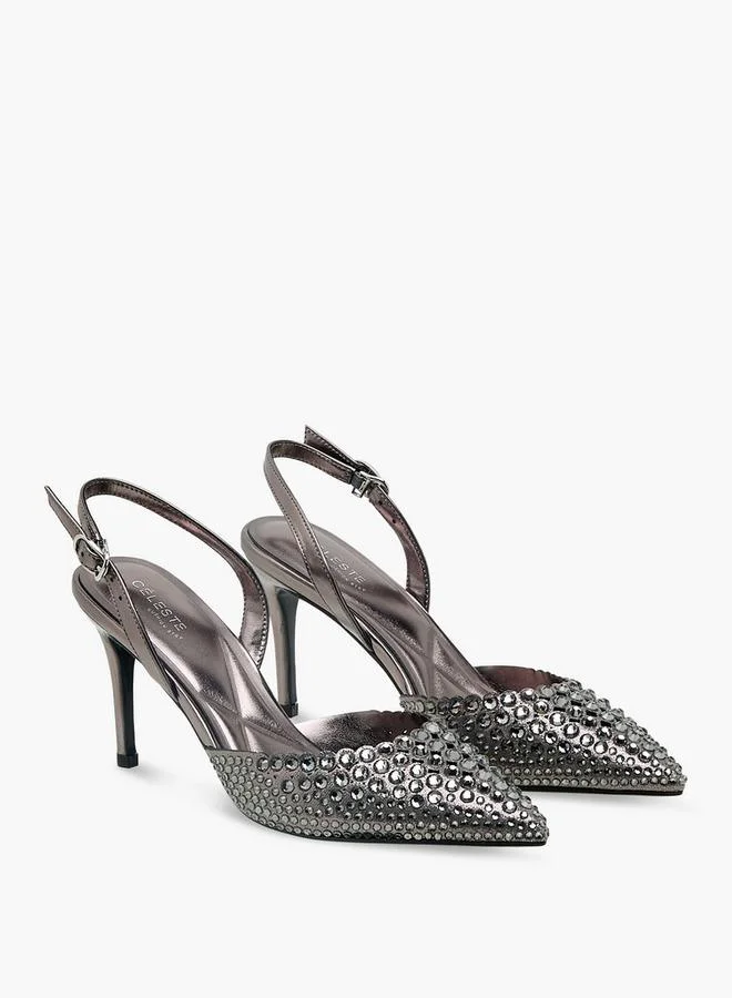 Celeste Women Stiletto Heel Embellished Shoes Ramadan Collection